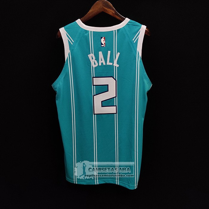 Camiseta Charlotte Hornets LaMelo Ball NO 2 Icon Autentico 2020-21 Verde